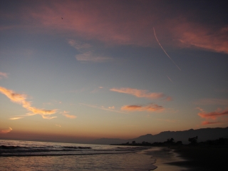 zachód słońca w Santa Barbara