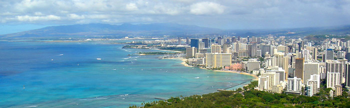 Honolulu - widok z Diamond Head