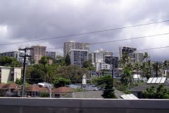Widok z drogi w Honolulu