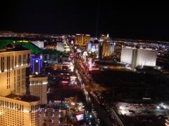 Las Vegas z wieży Eiffl a