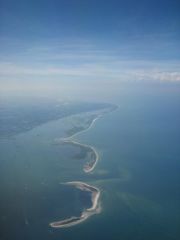 Widok z samolotu na zachodnie wybrzeże Florydy